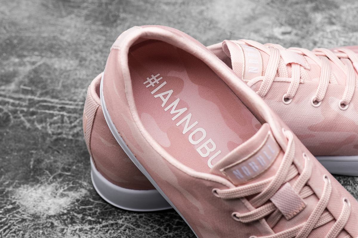 Nobull Canvas Men's Trainers Rose Camo | Australia (TO3579)